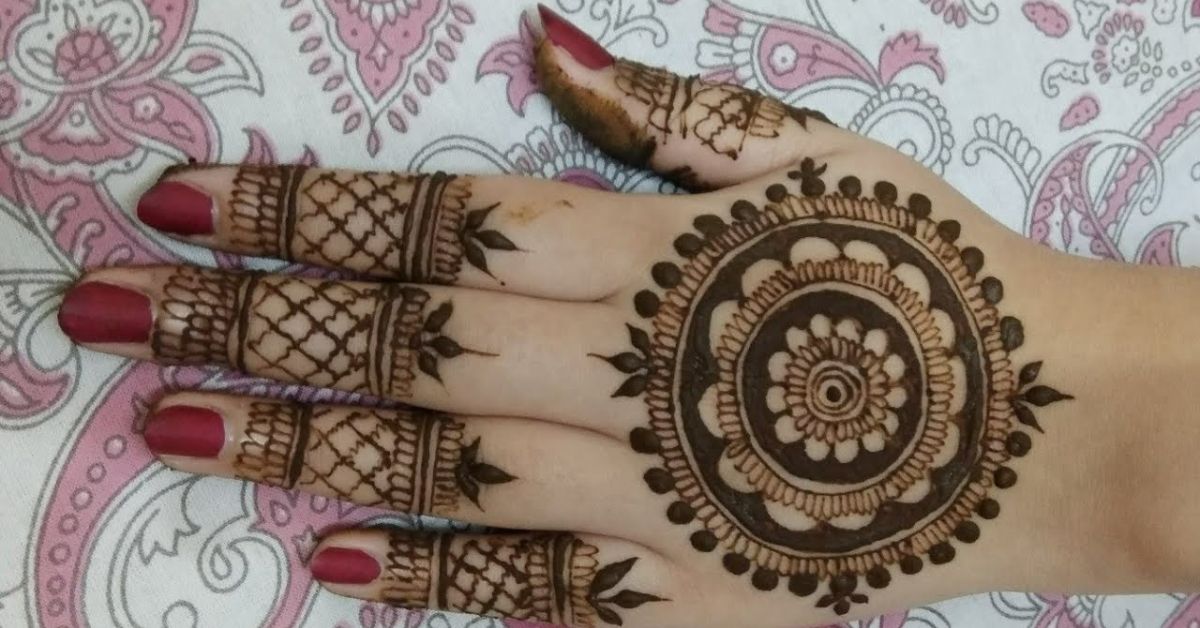 simple pakistani gol tikki mehndi designs