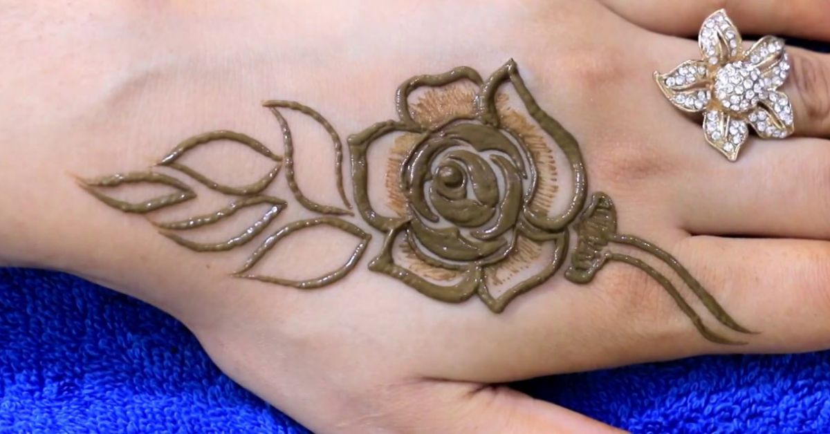 Best instagram rose mehndi design