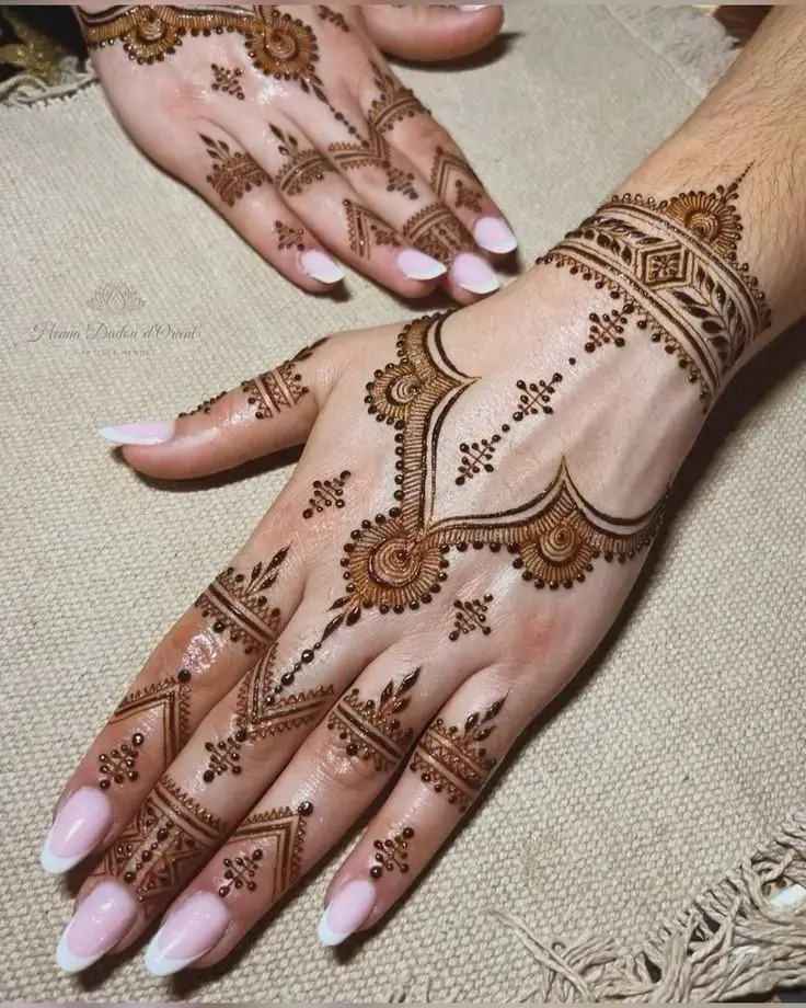 Bharwa Mehndi Design Back Hand