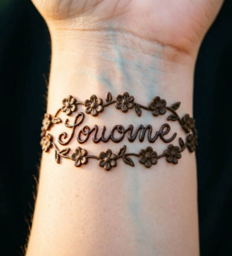 Bracelet Style Wrist Name Designs
