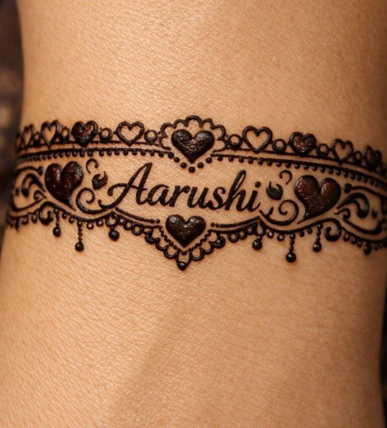 Bracelet Wrist Name Designs