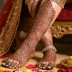 Bridal Leg Mehndi Design