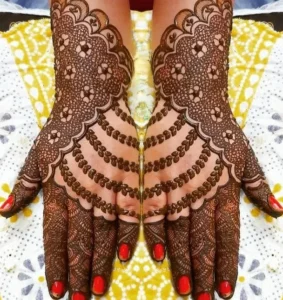 Dulhan Back Full Hand Bridal Mehndi Design