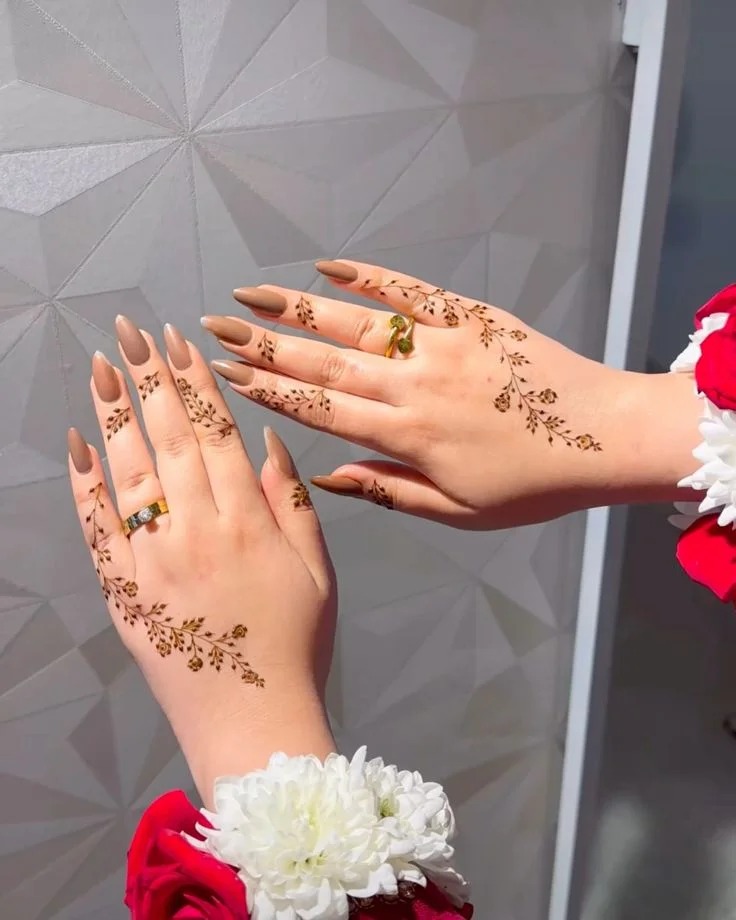 Floral Mehndi Design Front Hand