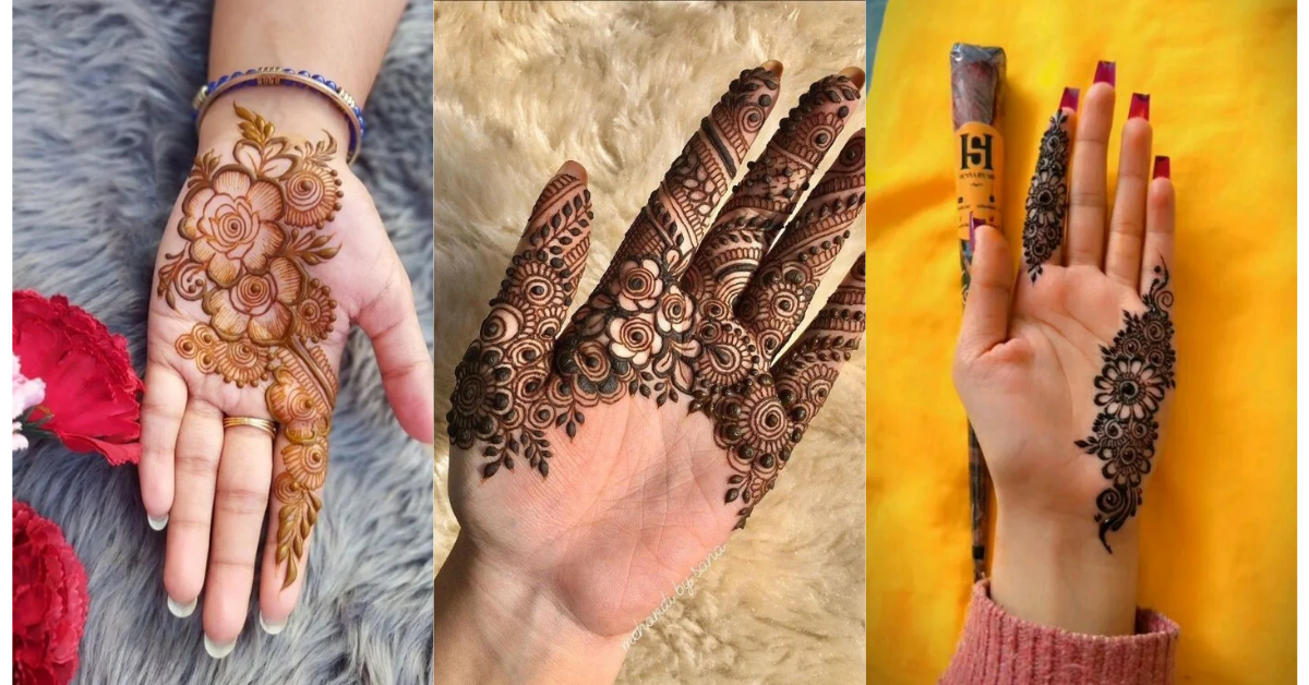Floral Mehndi Design for Front Hand