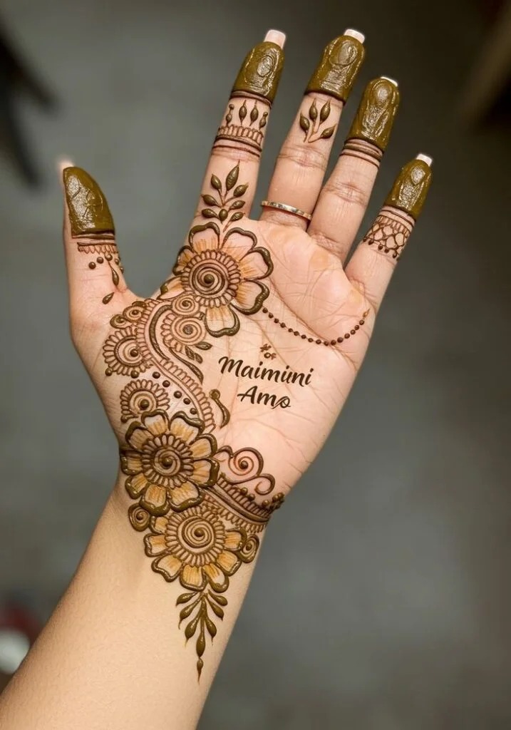 Hubby Name Mehndi Design