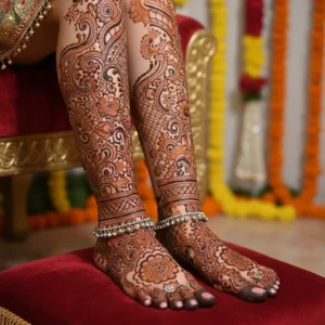 Marriage Bridal Mehndi Design For Legs
