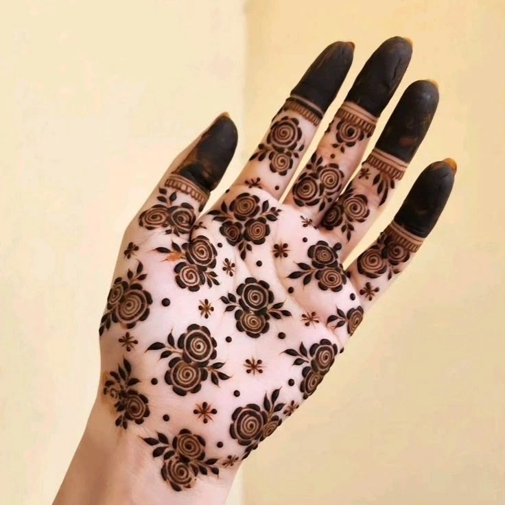 Palm Flower Mehndi Design