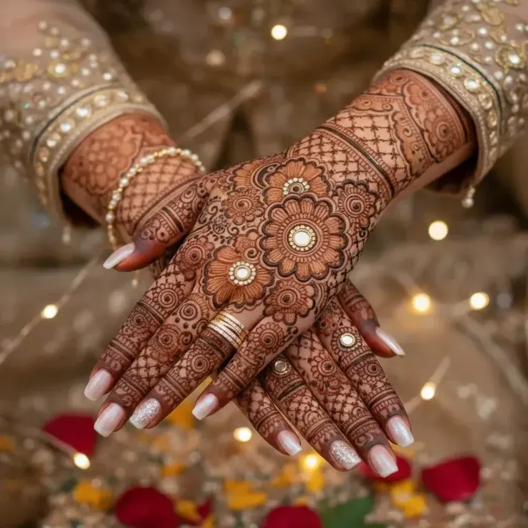 Rabeeca Khan Engagement Mehndi Design
