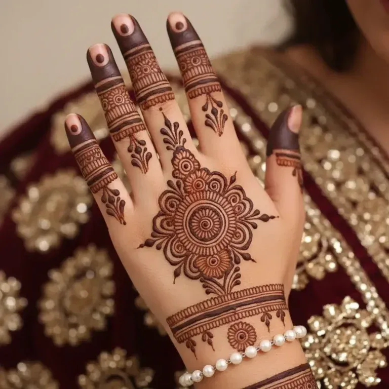 Rabeeca Khan Finger Mehndi Design