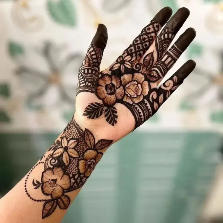 Rabeeca Khan Mehndi Design Front