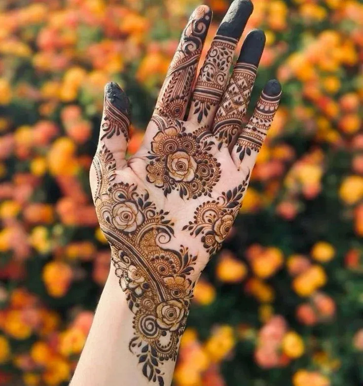 Rabeeca Mehndi Design Simple Full Hand