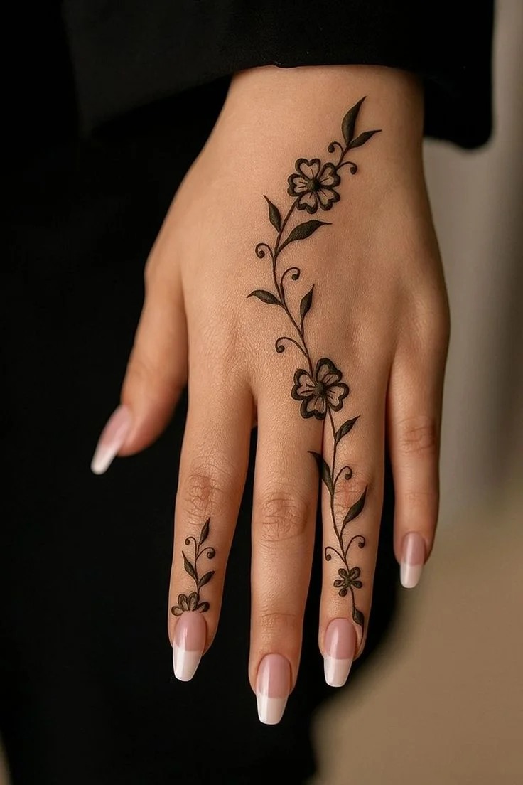 Simple Flower Mehndi Design