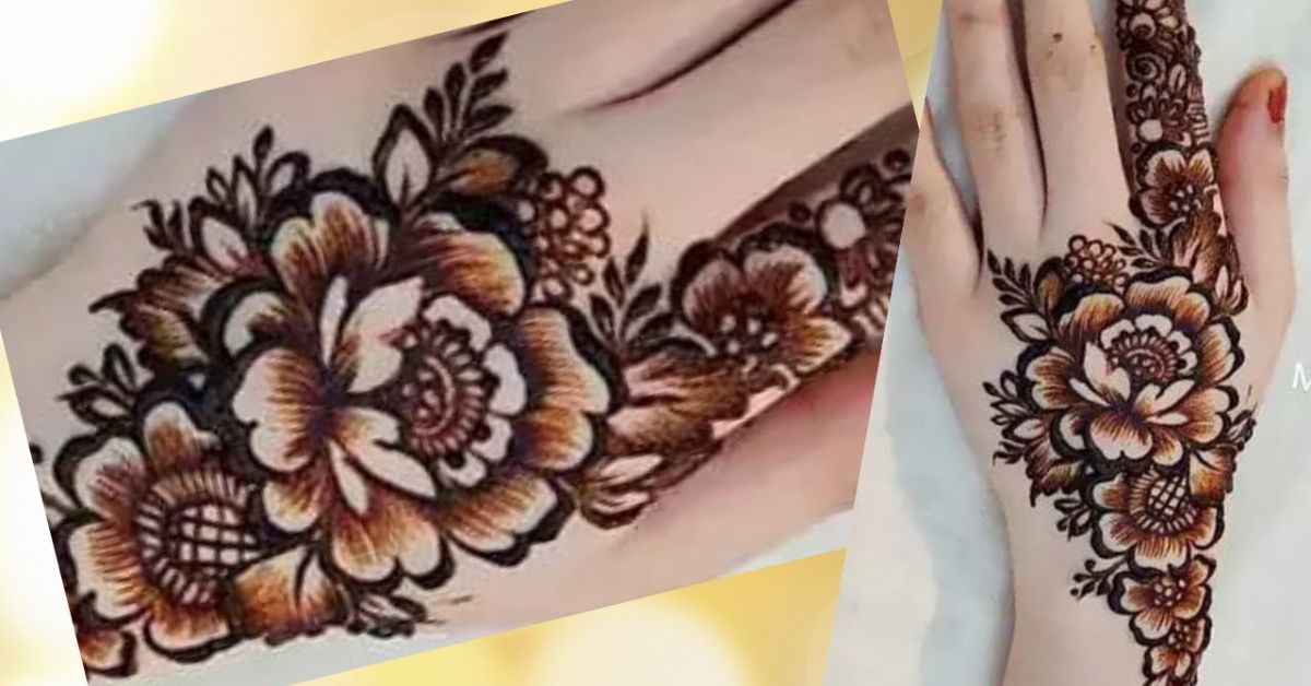 arabic. rose mehndi design