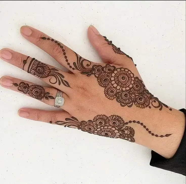 back hand bharwa mehndi design arabic