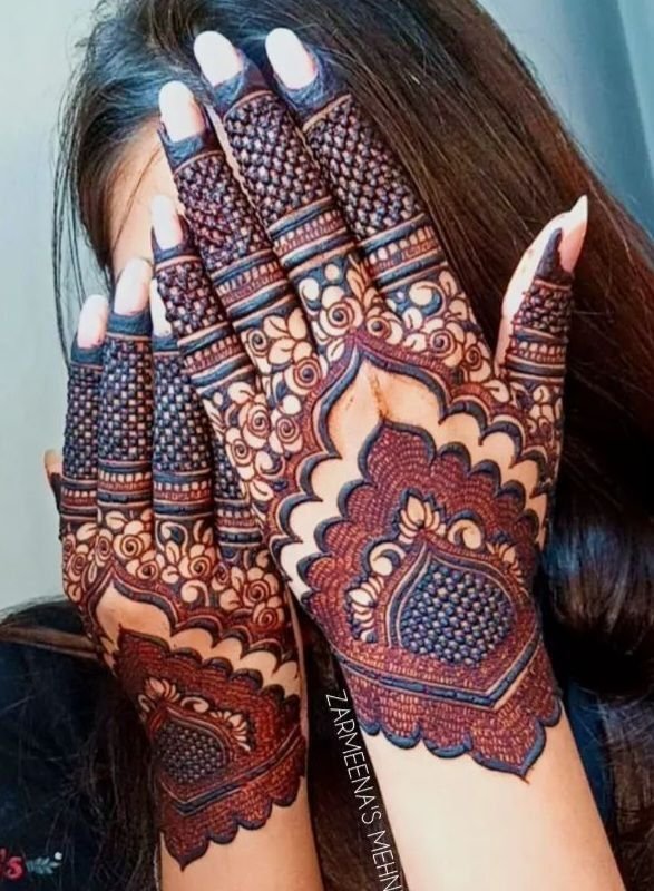 back hand bharwa mehndi design simple back hand bharwa mehndi design simple