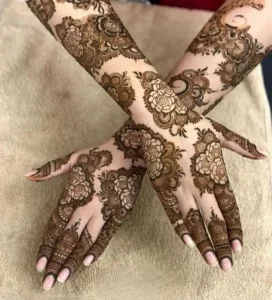 bridal mehndi design back hand