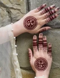 circle mehndi design 17