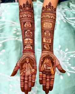 dulha dulhan mehndi design