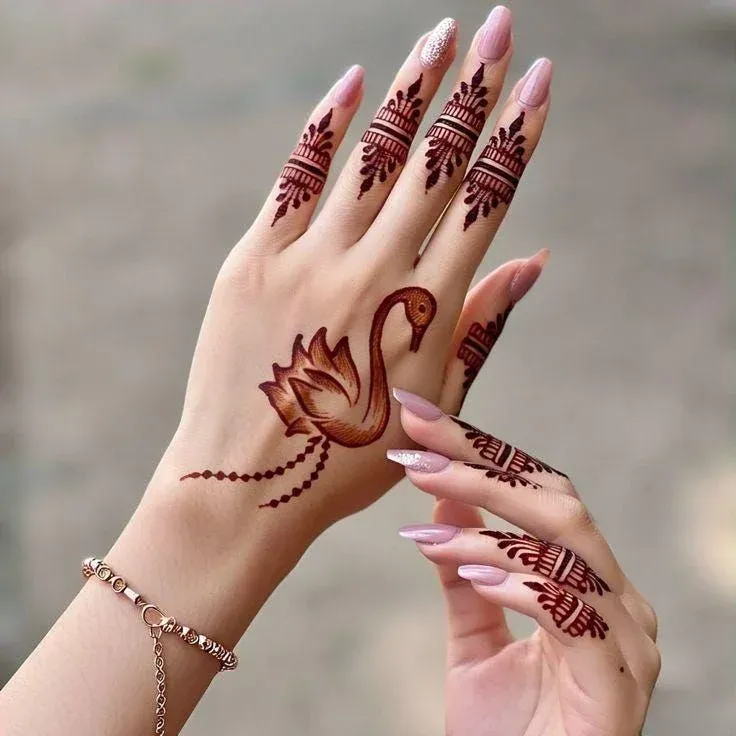 Back Hand Henna Design