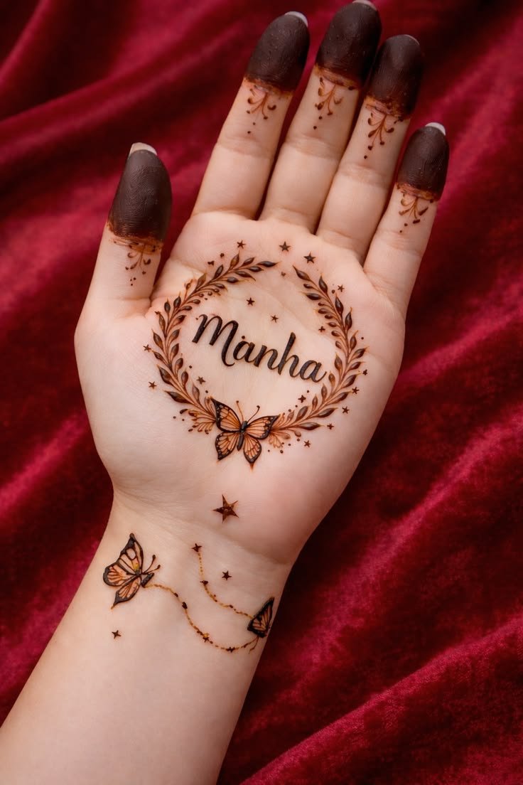 Beautifull Name Mehndi Design (3)