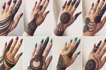 Bel and chain Easy Arabic Mehendi Design 1024x709