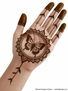 Butterfly Mandala Mehndi Design 2 768x1024