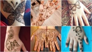 Cute Butterfly Mehndi Designs For Kids (1)