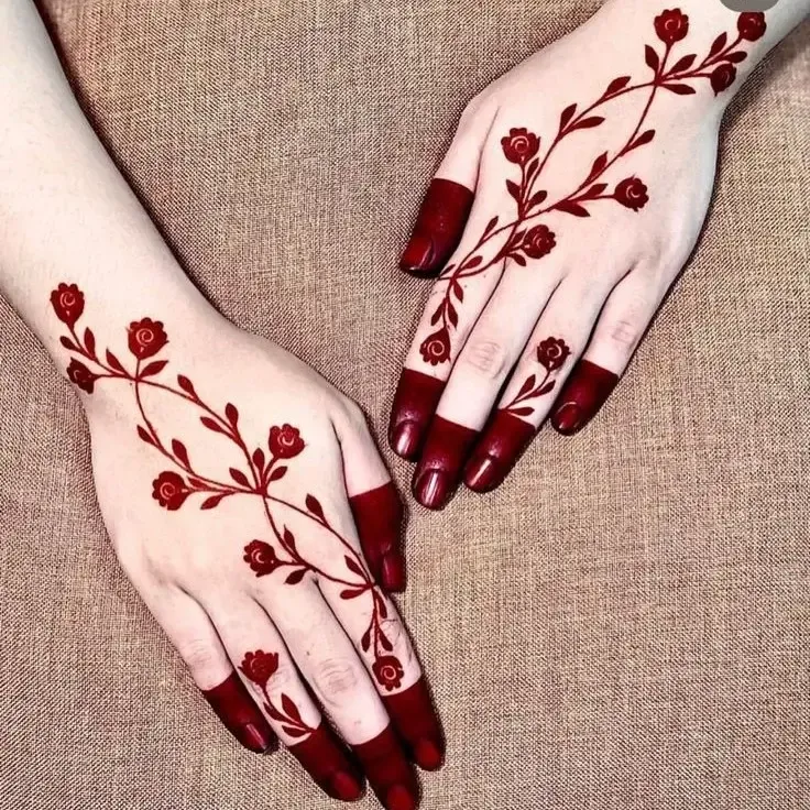 Simple Mehndi Design Photo Back Hand
