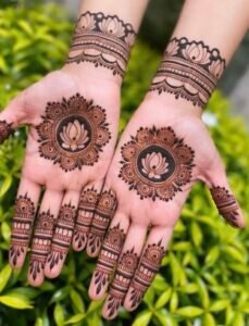 arabic bail front hand mehndi design
