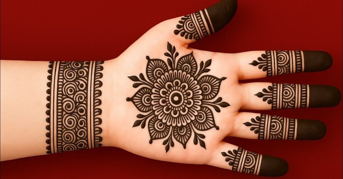 cute mehndi design easy and beautiful front hand