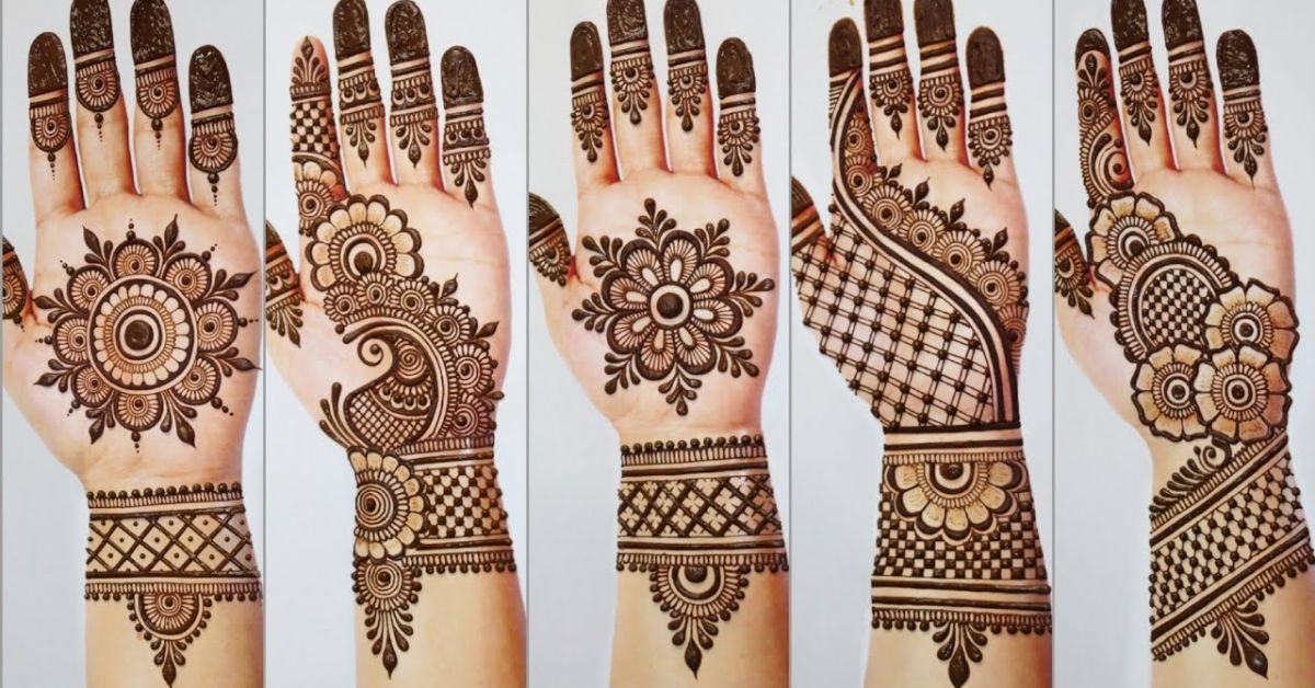 cute mehndi design simple front hand