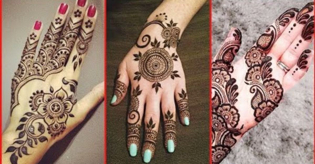 cute mehndi design simple