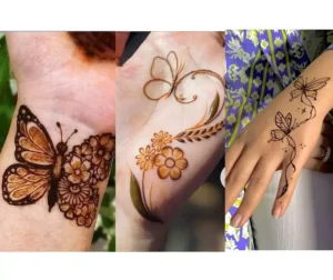 large butterfly mehndi designs