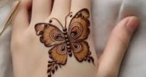 stylish mehndi butterfly