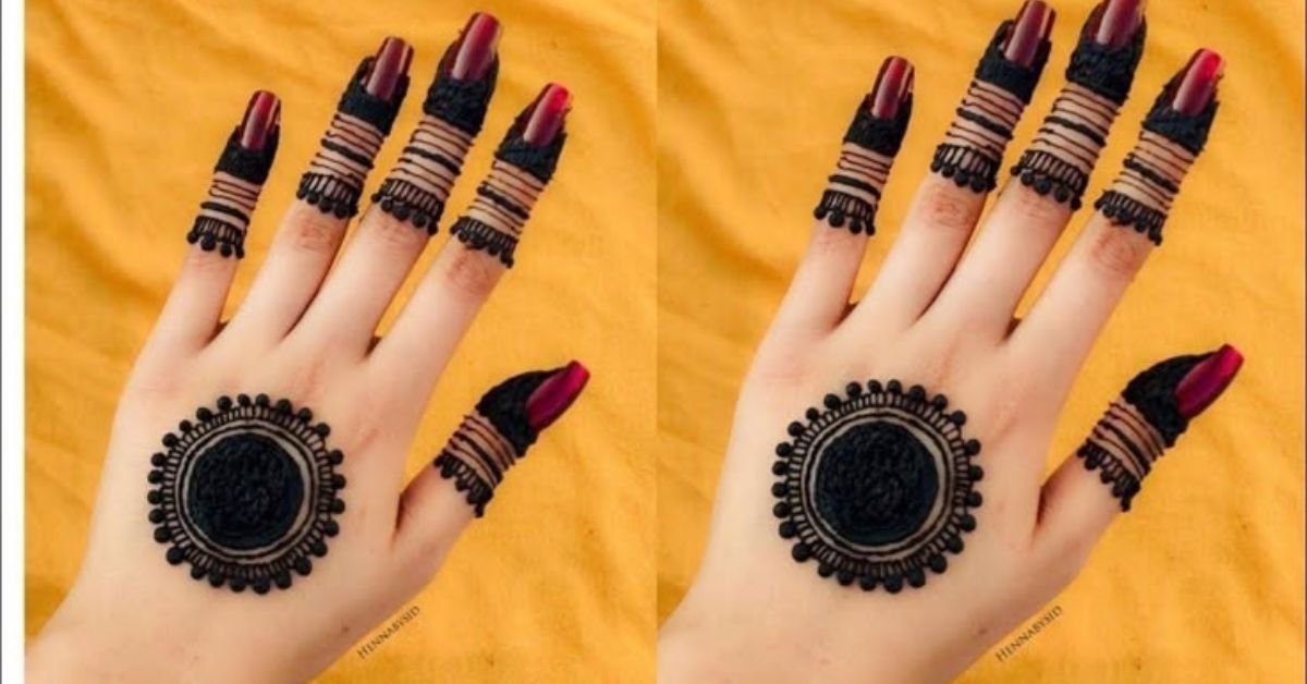 mehndi gol tikki design
