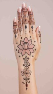 lotus mehndi design (1)