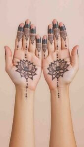 lotus mehndi design (10)