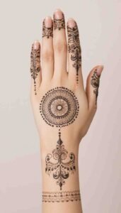lotus mehndi design (100)