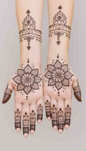 lotus mehndi design (11)