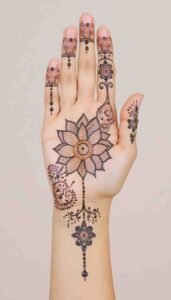lotus mehndi design (12)