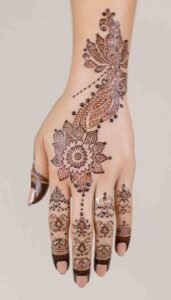 lotus mehndi design (13)