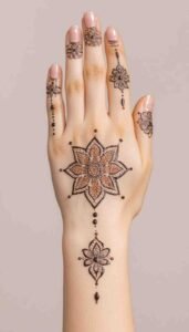 lotus mehndi design