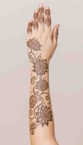 lotus mehndi design