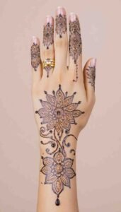 lotus mehndi design (18)