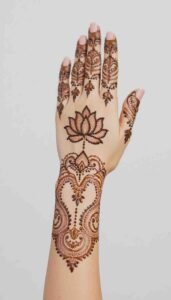 lotus mehndi design (19)