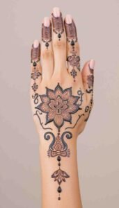 lotus mehndi design (2)