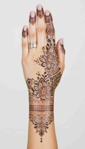 lotus mehndi design (26)