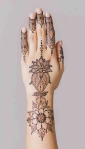 lotus mehndi design (30)