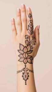 lotus mehndi design (44)
